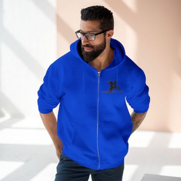 Sweat à capuche zippé unisexe (M&M) – Image 15