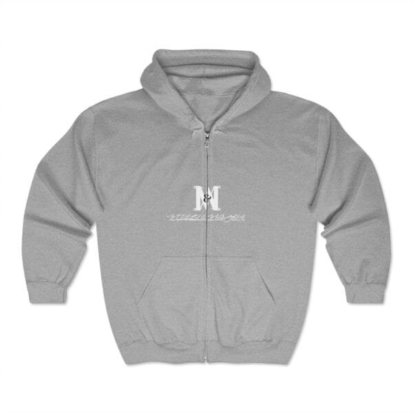 Sweat-shirt à capuche zippé unisexe (BOO!) – Image 3