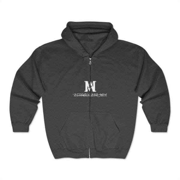 Sweat-shirt à capuche zippé unisexe (BOO!) – Image 5