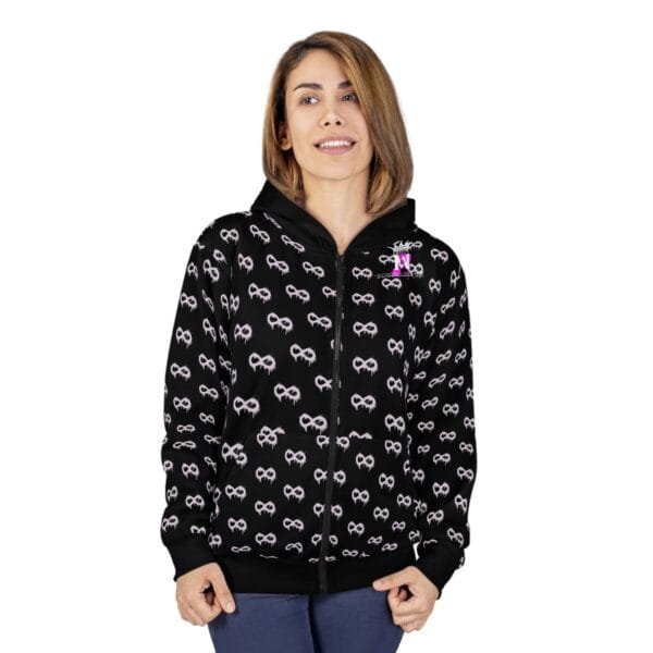Sweat à capuche zippé unisexe (infinite) – Image 4