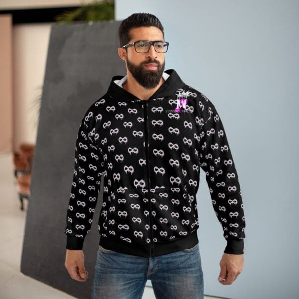 Sweat à capuche zippé unisexe (infinite) – Image 3