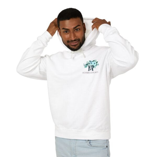 Sweat-shirt à capuche léger unisexe (FLORAL) – Image 7