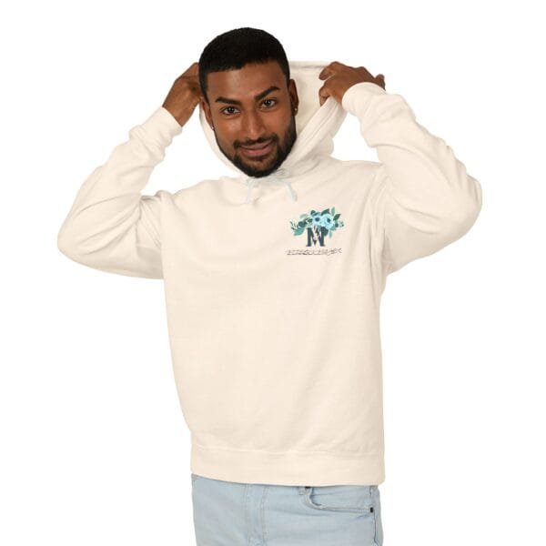 Sweat-shirt à capuche léger unisexe (FLORAL) – Image 3