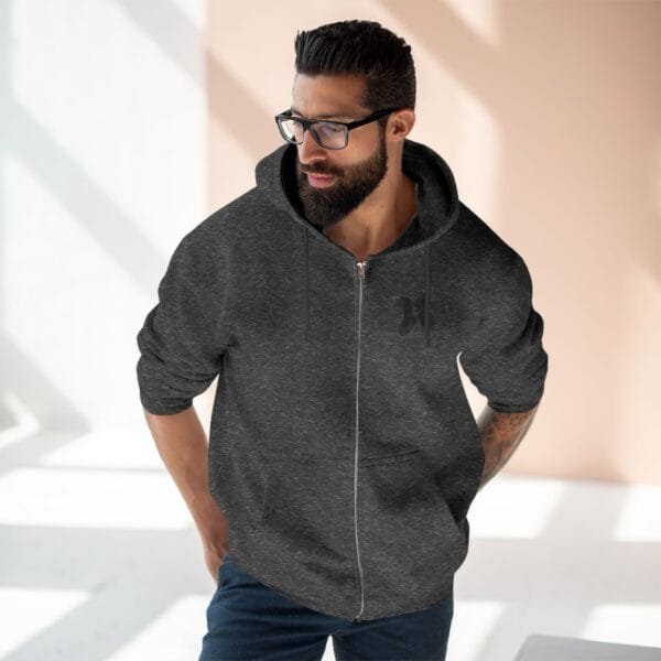 Sweat à capuche zippé unisexe (M&M) – Image 6