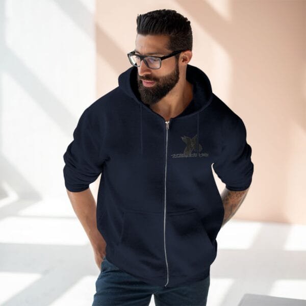 Sweat à capuche zippé unisexe (M&M) – Image 18