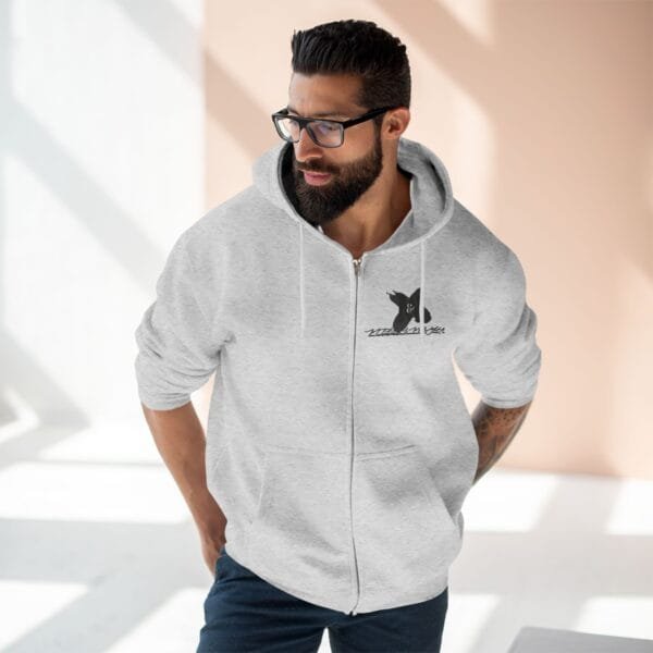 Sweat à capuche zippé unisexe (M&M) – Image 9